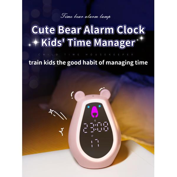 LED Digital Touch Light Bear Shape Multicolor Baby Sleep Night Light para Crianças