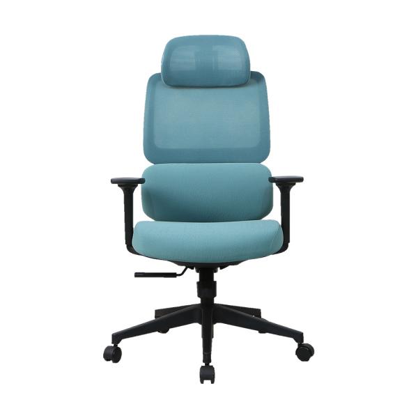Cadeira de mesa ergonômica azul que revolve a cadeira traseira alta do jogo do giro ajustável