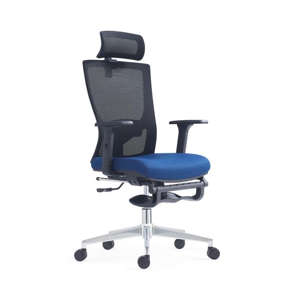 Modern MID Back Ergonomic Mesh Back Fabric Seat Swivel Office Chair With Up & Down Adjustable Lumbar Support