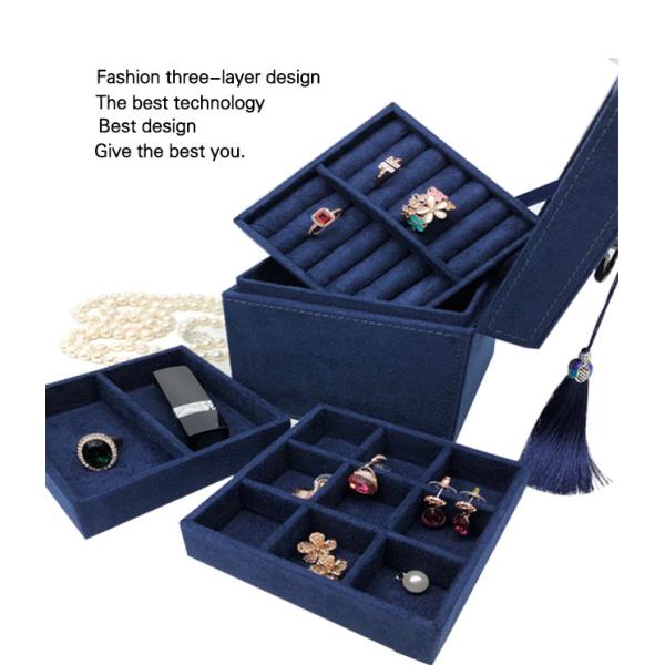 Storage / Packaging Leather Jewelry Box For Retail Black Color Customized Size