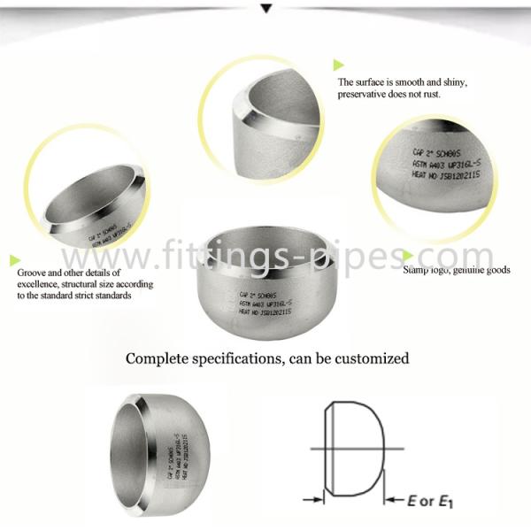 Q345b Alloy Steel Pipe End Cap High Pressure Head Cover 1/2
