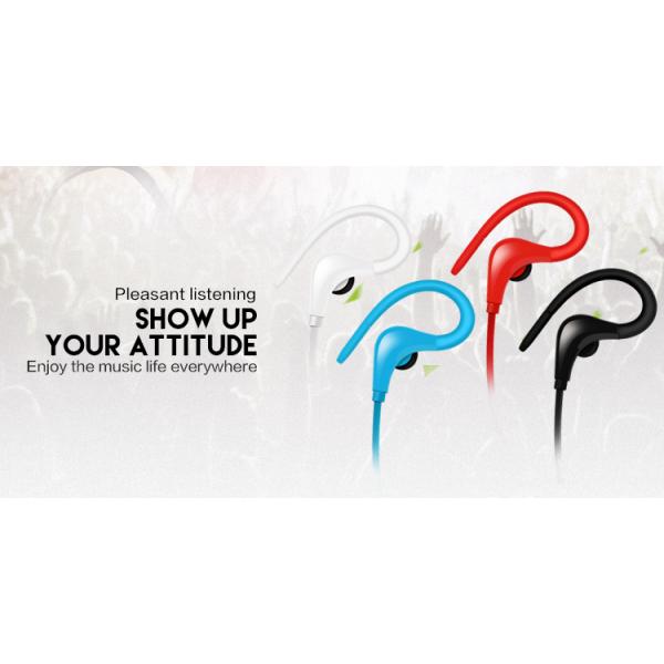 Rubber Earhook DC5v 2.48GHz Sports Bluetooth Earphones For Fitness