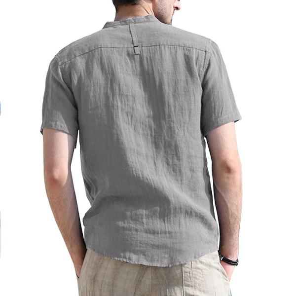 Stand Up Collar Heavyweight T Shirt Sport Breathable Short Sleeve