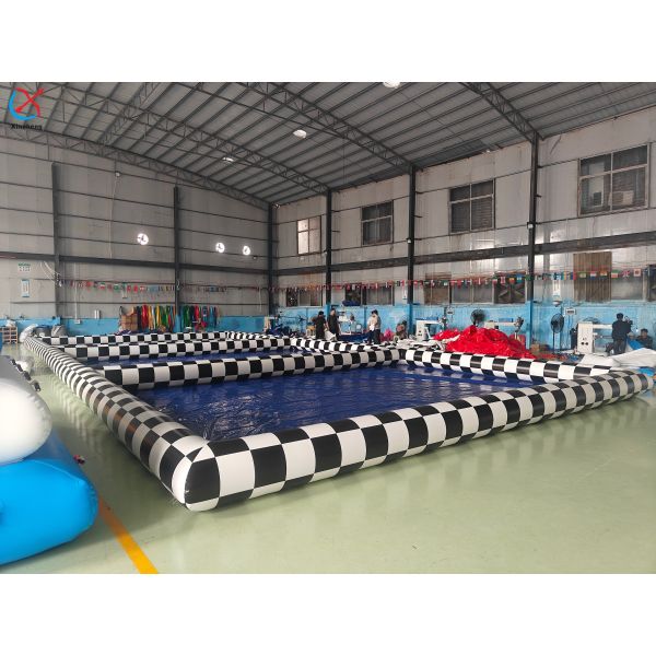 Manufacturer PVC Giant Double Pool Inflatables Swimming Pool For Outdoor