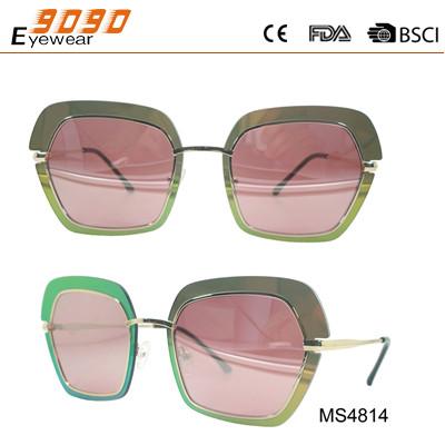 Sunglasses with metal frame, new fashionable designer style, UV 400 Protection Lens