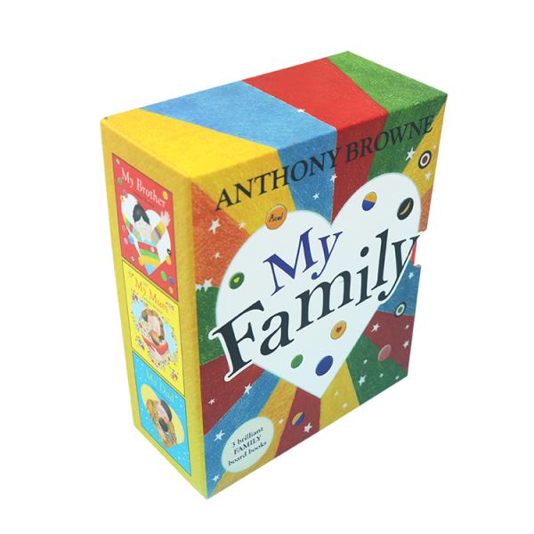 6x6inch 3pcs children's Kids Board Books 700Gsm Gloss C1S Art Paper Cover Material