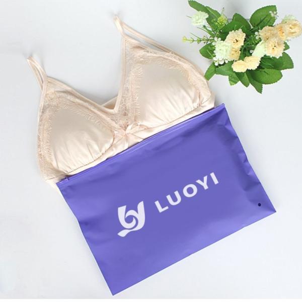 Biodegradable CPE Zipper Bag Recyclable Clothing Packaging Bags With Logo