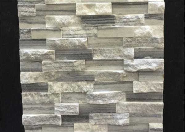 Cloud Gray Marble Stacked Stone Veneer Panels For Decorate Living Room / Study