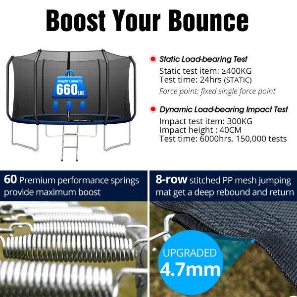 Applicable Scene AJUNION 10ft Trampoline for Kids Jumping in Park or Kindergarten
