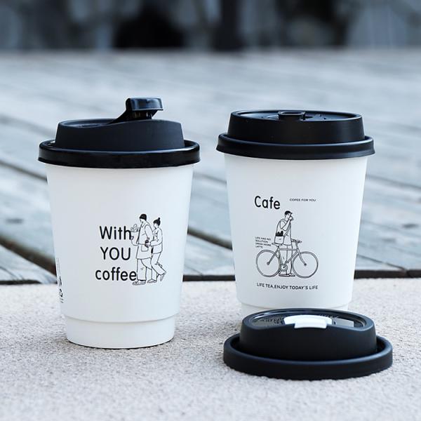 Single Wall Plastic Free Water-Based Hot Coffee Disposable Paper Cup with PLA Paper Cover