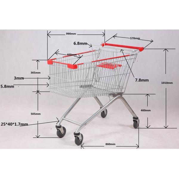 Подгонянная вагонетка покупок металла супермаркета с PP совместными