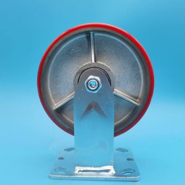Industrial Heavy Duty Wheel Caster Polyurethane PU Casters Side Brake Swivel For Logistics Facilities Where Heavy Loads
