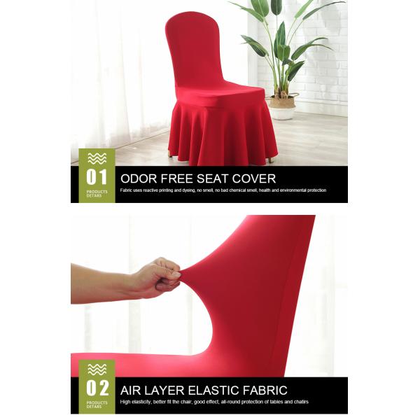 Plain Dyed 220gsm Spandex Elastic Banquet Chair Covers
