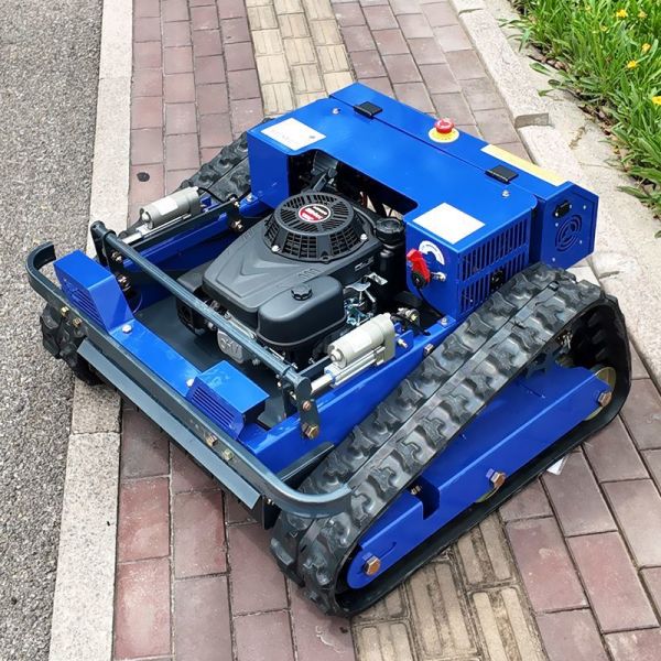 Fully Automatic Industrial & DIY Cordless Tracked Lawn Mower with Single Cylinder Engine and Remote Control Features
