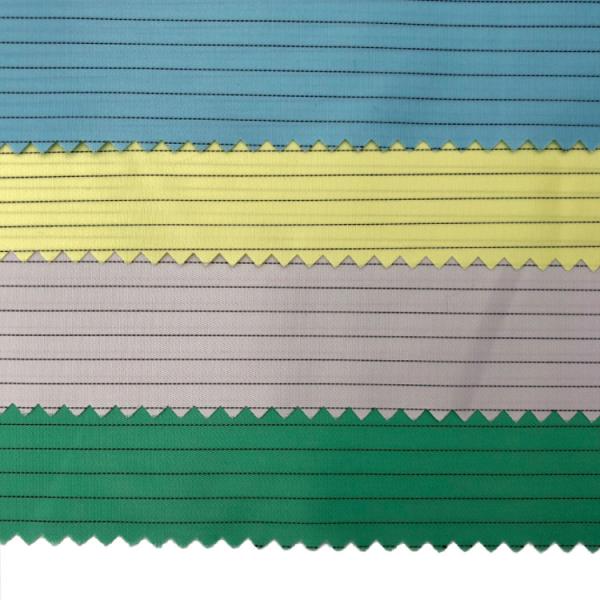 99% Polyester 1% Carbon 5mm Stripe ESD Antistatic Fabric