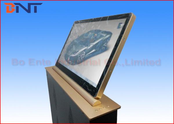 Elevador Desktop integrado elétrico do monitor com o tela táctil de 15,6 polegadas