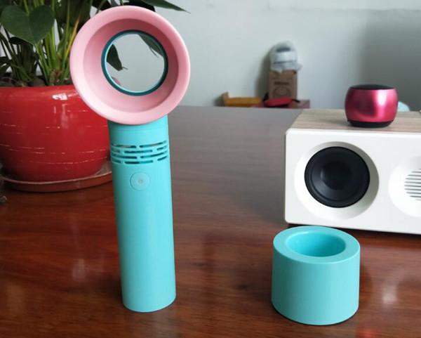 USB Mini Leafless Fan Portable Handheld Chargeable Mini Bladeless Fan