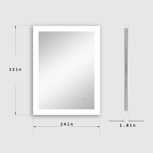 Светодиодный зеркало ванной комнаты EMI.18 с зеркалом без меди 5 мм
