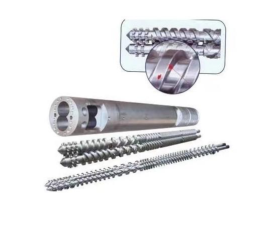 92/188 High Output Conical Twin Screw Barrel For Extruder Spare Parts