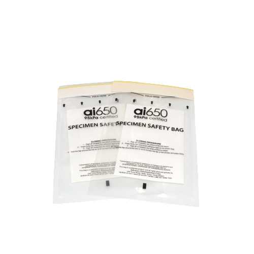 Bolso de colección sellado absorbente transparente médico de espécimen de la cremallera del transporte 95Kpa con la bolsa