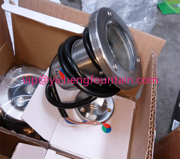Small Angle Type Waterproof Underwater Fountain Lights IP68 3W LED 50W Bulb Stainless Steel