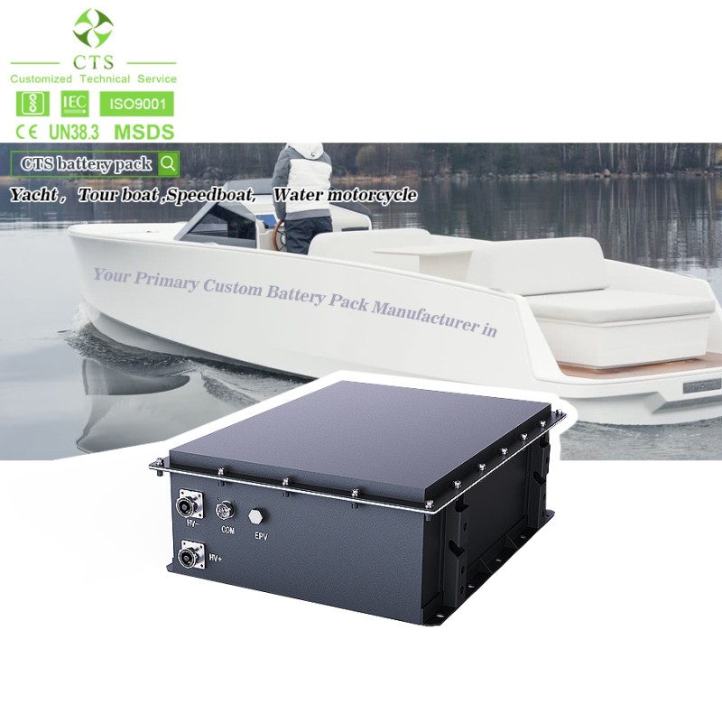 CTS IP67 Waterproof Battery Pack 96V 300Ah Rechargeable LFP Battery 48V 100Ah 200Ah for Electric Boat Marine Yachts