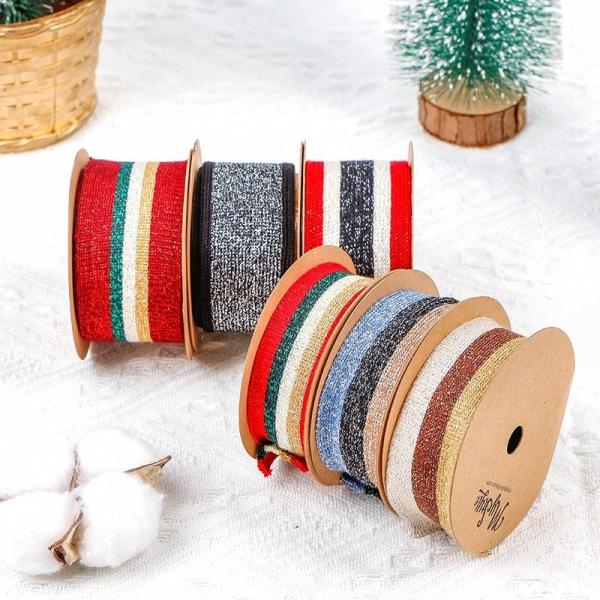 2.6cm Width MSD 2023 Supply Striped Knit Jacquard Ribbon Featured Clothing Accessories