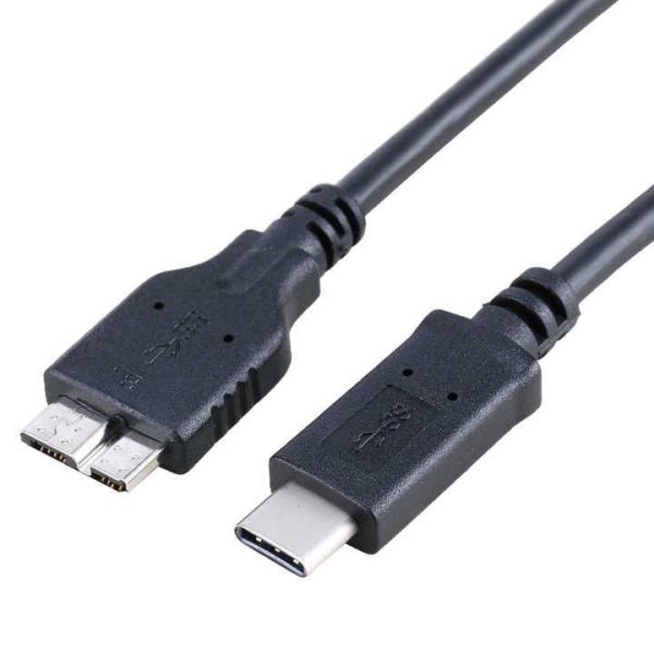 Braided Nylon USB C to Micro B 3.0 Cable for HDD SSD 5Gbps