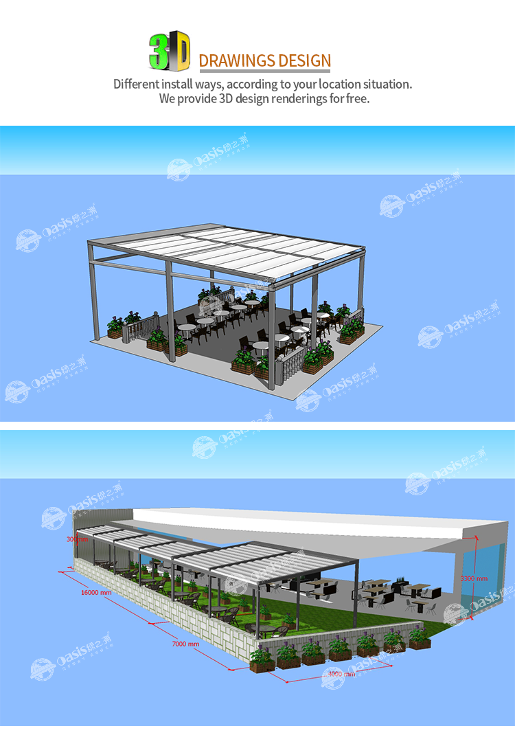 High-End Lightweight Aluminum Frame Awning Quick-Setup Adjustable Sunshade for Outdoor Use Retractable Awning