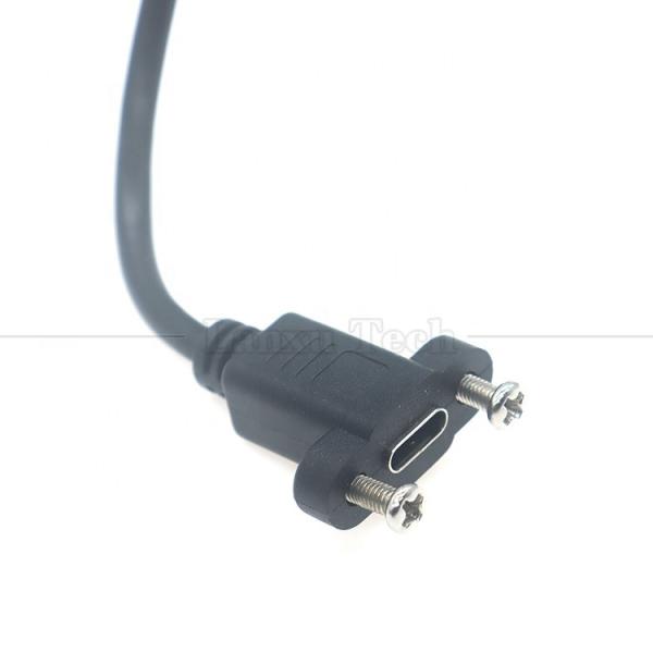 30cm 50cm Screw Panel Mount Male to Female USB Type C 3.1 Extension Cable