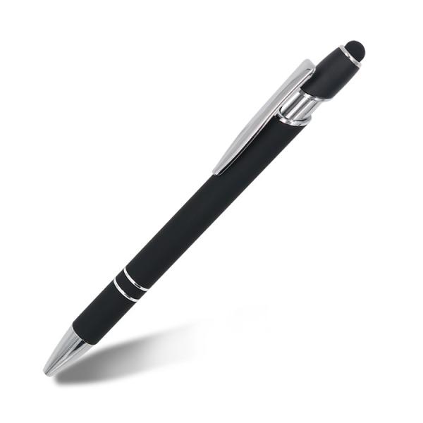 Classical Touchscreen Metal Press Ballpoint Pen Click Stylus Tip Aluminium Ball Pen