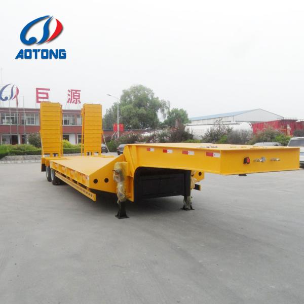 2 Axles 30 Ton 50 Tons 60 Ton Gooseneck Excavator Transporting Lowboy Low Bed Loader Lowbed Semi Truck Trailer
