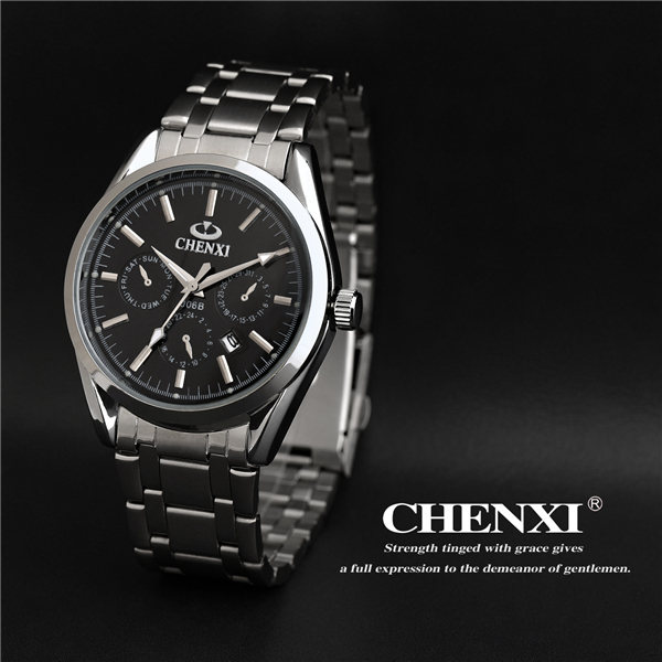 C006B Global Trade Wholesale Price Cheap Wristwatches Stainless Steel Watch Quartz Watches