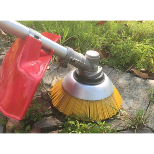 Yellow Bristle Brushcutter Head 8 Inch Nylon Weed Brush , Road Sweeper Brushes