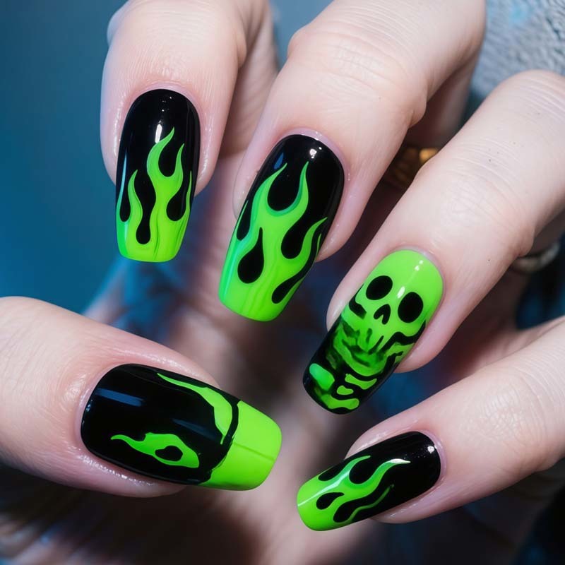 Private Label Wholesale Halloween Holiday False Nails Short Coffin Spooky 