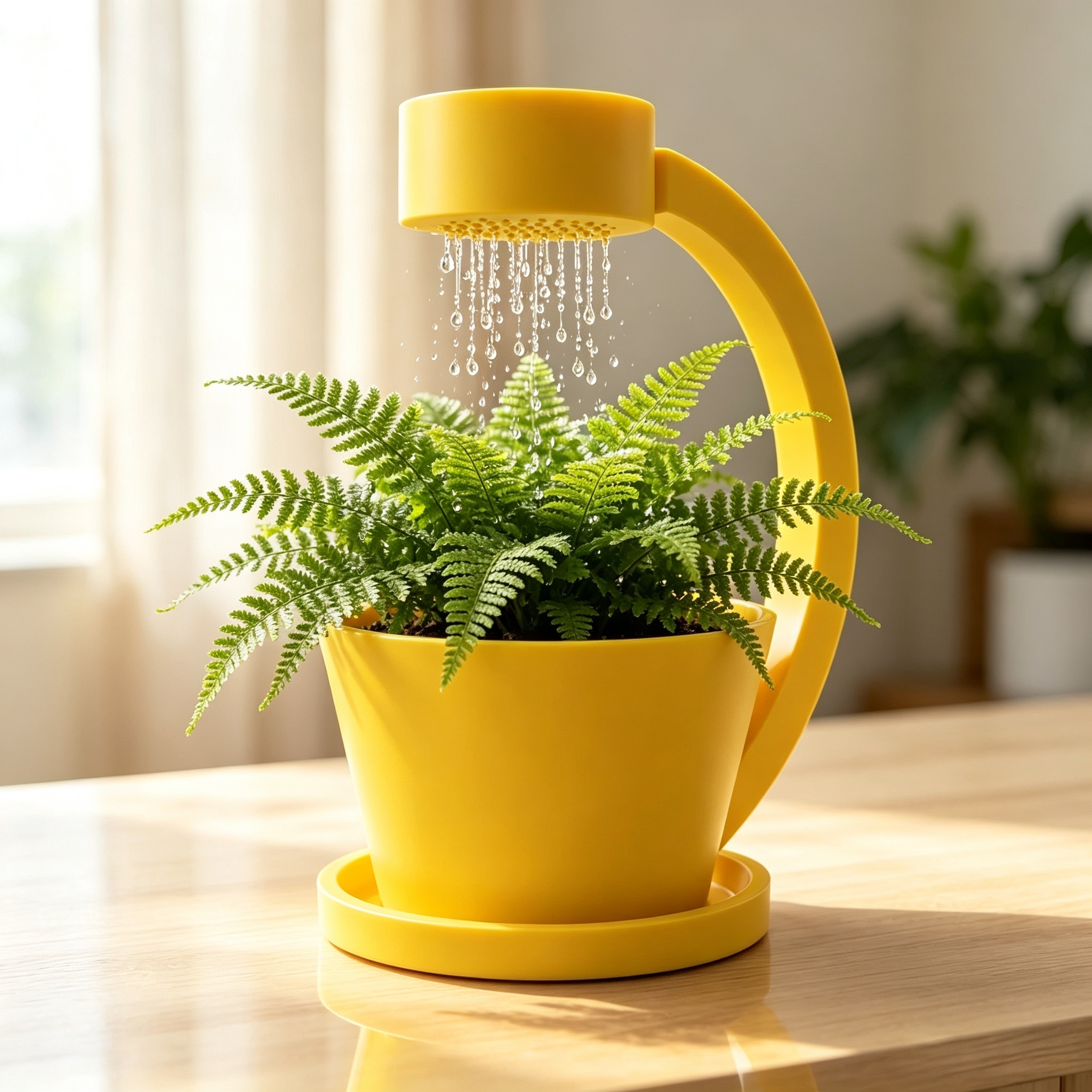 Curved Arch 3D Printed Decor Indoor Self Watering Rain Simulation Flower Pot