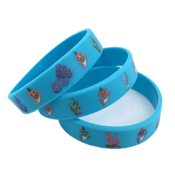 Custom shark sport Silicone Bracelet Rubber Wrist Strap constellation bracelet