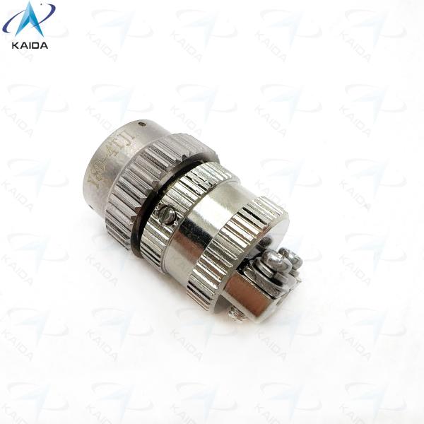 Circular Electrical Connector Plug with Straight Clamp Back Shell Electroless Nickel Connector Shell.Y8D Series.Y8D-4TJL
