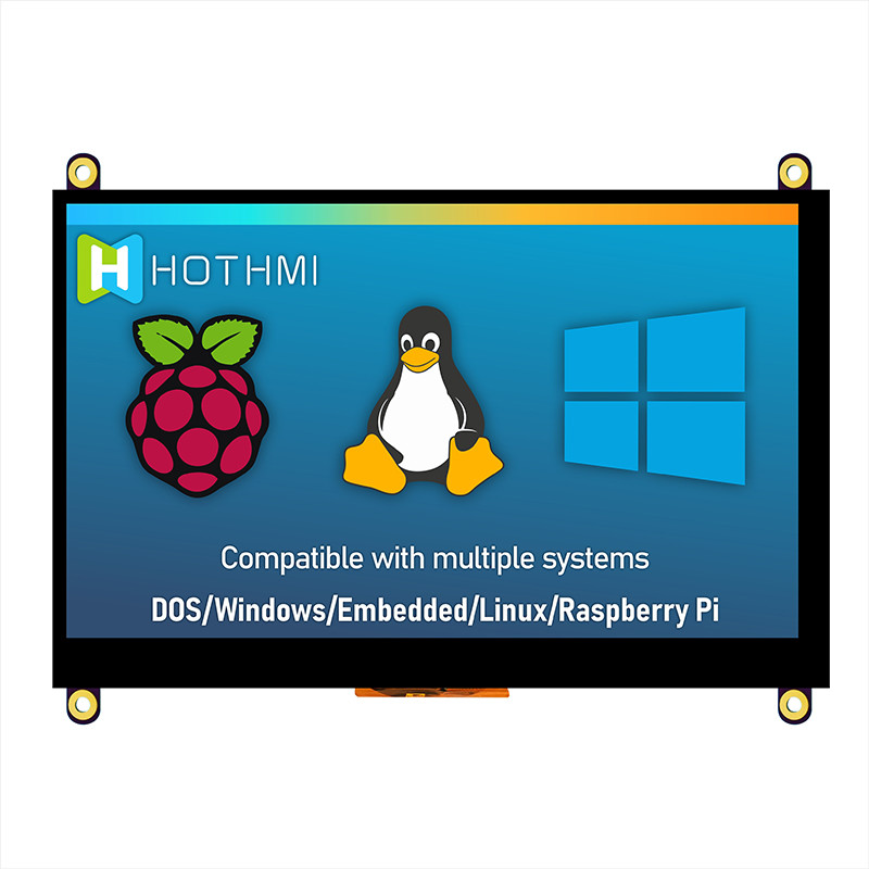 7 дюймов для высокого сигнала TFT дисплей 1024x600 для Raspberry использования Pcap Монитор