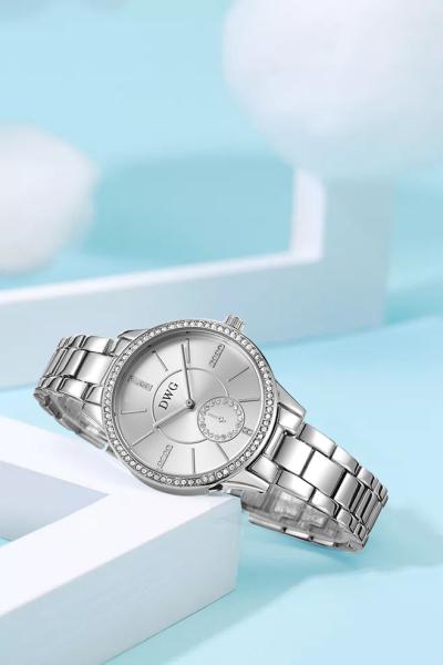 3ATM Waterproof Japan PC21S Alloy Quartz Watch 18k Gold  IP30