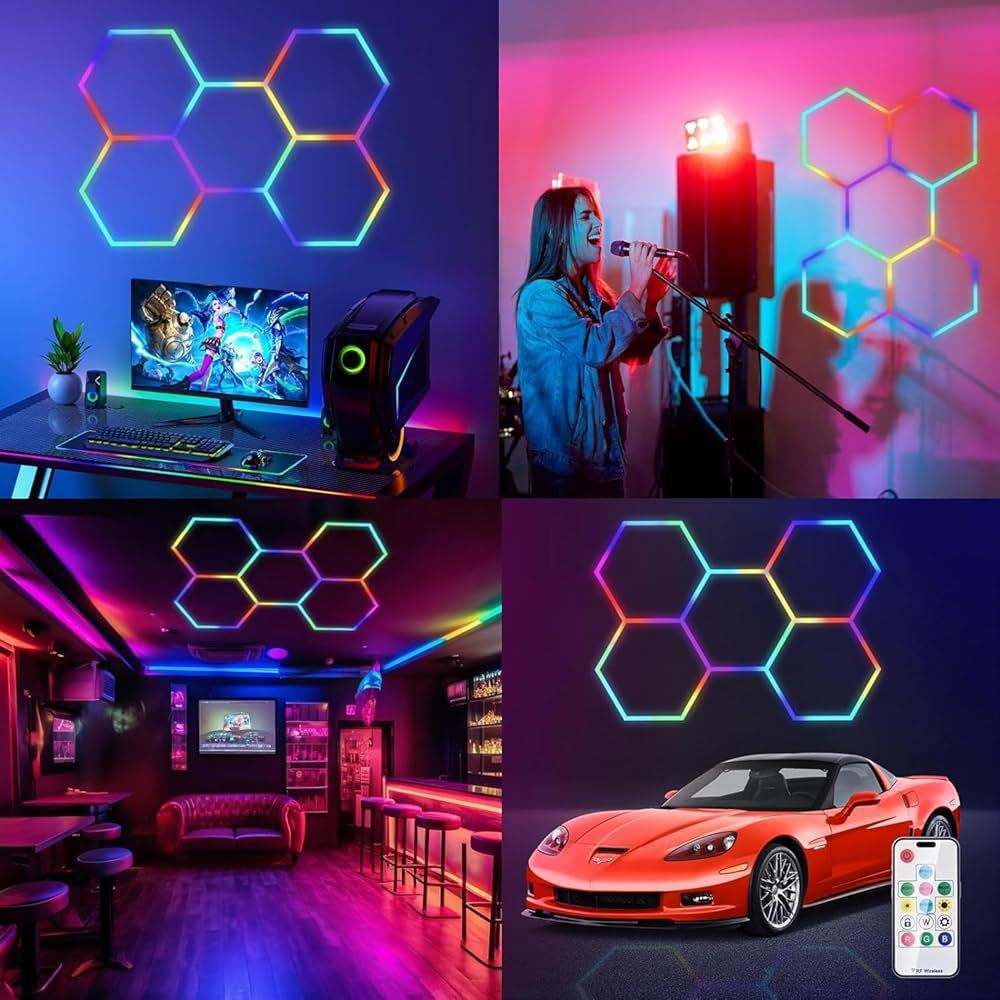 Wholesale DC LED Hexagonal Honeycomb Lamps for Car Detailing Workshop Lighting