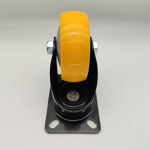 3 Inch Industrial Caster Wheels TPE Elastic Rubber Wheel with Top Plate