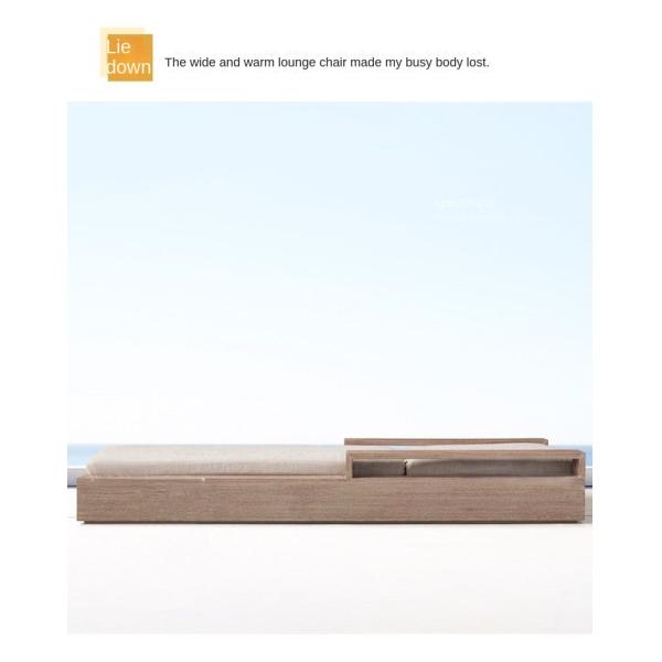 Modern Style Outdoor Garden Pool Lazy Patio Leisure Chair Lounge Bed For Sleeping