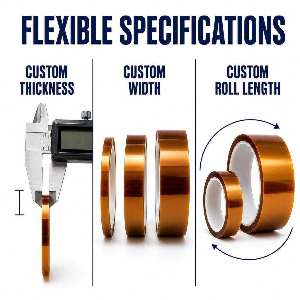 Amber Polyimide Tape (Golden PI Tape / Brown PI Tape) – Single-Sided Translucent PI Film with Silicone Adhesive for Motor, Transformer, Battery-Tab and Cable Insulation