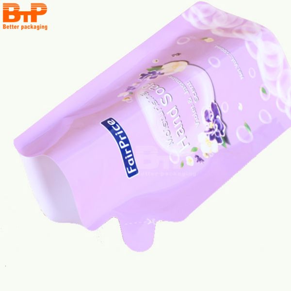 Digital Printing LOW MOQ and Gravure  in House for  Liquid  Laundry Detergent Refill Plastic Bag Shape Pouch Packaging