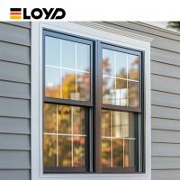Aluminum Double Single Hung Window with Tempered Glass