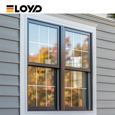 Aluminum Double Single Hung Window with Tempered Glass