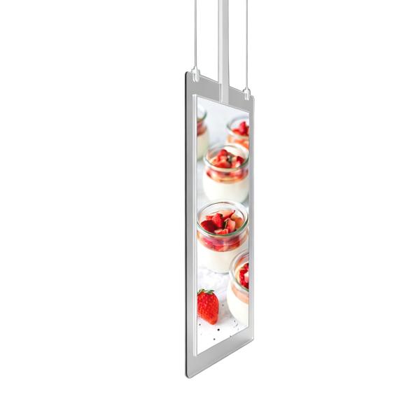 43 55 Inch Double Sided Hanging Digital Signage Ultra Thin Retail Store Window Advertising Display Ceiling Mount Monitor
