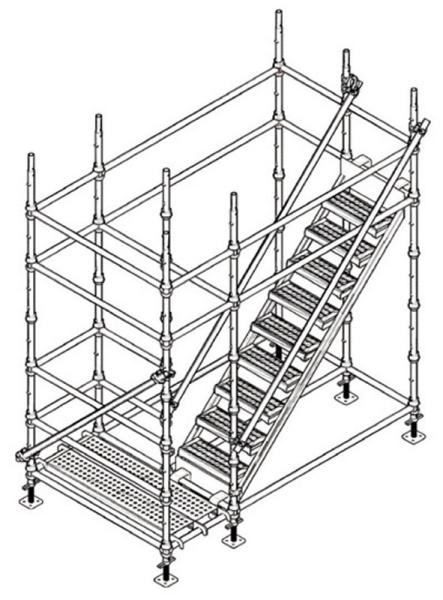 Q235 steel Electro Galvanized Cup Lock Scaffolding with safety accessories