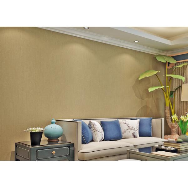 ベージュ色によって印刷される非編まれた壁紙の寝具部屋のWallcovering 0.53*10M